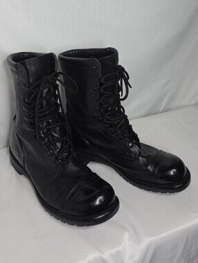 Corcoran 1525 Military Field Black Leather 10" Boots Mens Sz 11 Steampunk Lace